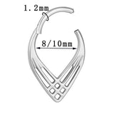 NEW PUNK POLISHED STEEL TEARDROP SEPTUM RING_CWMM9604