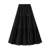 SWEET MIDI SKIRT WITH LACE TRIM_CWBMS0292