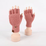 Winter Cold Protection Warm Half Finger Gloves_Cwmm2884