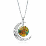 HOLLOW OUT MOON GEM PENDANT NECKLACE_CWAJE0705