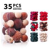 Deluxe Flocked Christmas Ball Ornament Set_Cwmm9917