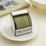 10PCS BRAIDED CORD SUPER STRETCHY ELASTIC HAIR TIE_CWAHA0331