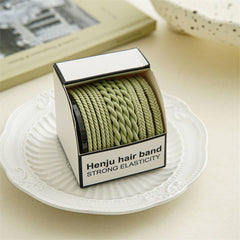 10PCS BRAIDED CORD SUPER STRETCHY ELASTIC HAIR TIE_CWAHA0331