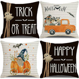 HALLOWEEN PUMPKIN CAR LINEN PILLOWCASE_CWMM1353