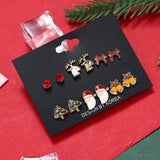 CHRISTMAS EARRING COMBINATION CARTOON EARRING SET_CWMM2611