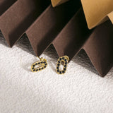 OVAL DIAMOND TITANIUM STEEL EARRINGS_CWMM3669