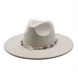 RETRO ETHNIC STYLE TASSEL SUEDE HAT WOOLEN JAZZ HAT_CWAH2524