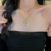 TEMPERAMENT CROSS NECKLACE_CWAJE2369
