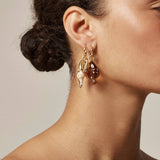 CREATIVE SUMMER FISH AND CONCH EARRINGS_CWAJE5130