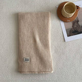 100% WOOL KNITTED STRIPED SCARF SOFT WARM_CWASC2305