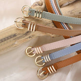 Vintage Leather Skinny Womens Belt