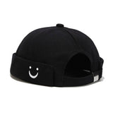 Cwah3171_Simple U Smiley Face Embroidered Beret