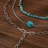 FASHIONABLE AND SIMPLE MULTI LAYER ALLOY NECKLACE_CWMM3188