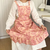 Waterproof Ink Leaf Edge Fish Tail Household Apron_Cwmm5799