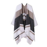 COLORBLOCKED AND BARRED CAPE WITH OUTER CAPE_CWASC2165