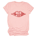 Womens Fashion Slogan Tee Crew Neck Short Sl Ve_Cwttsl0482