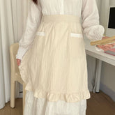 Waterproof Half-Length Cotton Lace Apron_Cwmm5826