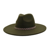 ETHNIC STYLE WOOL BLEND FEDORA HAT MEN WOMEN_CWAH04379
