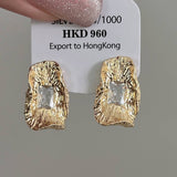 PERSONALIZED HIGH END IRREGULAR PLEATED EARRINGS_CWAJE1323