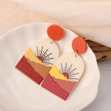 SWEET GIRL COLORFUL FLOWER ACRYLIC EARRINGS_CWAJE3993