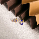 OVAL DIAMOND TITANIUM STEEL EARRINGS_CWMM3669