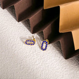 OVAL DIAMOND TITANIUM STEEL EARRINGS_CWMM3669