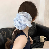Large Blue Chiffon Scrunchie Ponytail Holder_Cwaha07529