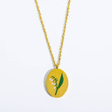 Vintage December Flower Clavicle Necklace_Cwmm3785