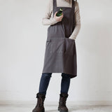 SIMPLE GARDENING COTTON LINEN WITH POCKETS VINTAGE_CWMM3301