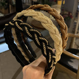 CHAIN DECOR BRAIDEDDESIGN HEADBAND_CWAHA0205