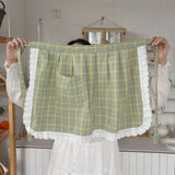 BOW LACE SKIRT AND HALF BODY APRON_CWMM5796