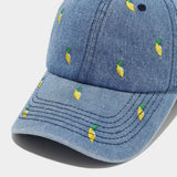 Denim Mango Embroidered Baseball Cap Unisex_Cwah04664