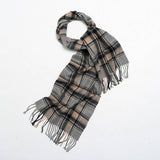 NORDIC PLAID WOOL SCARF WARM WINTER COUPLE WRAP_CWASC2357