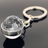 COSMIC MOON CRYSTAL GLASS BALL KEYCHAIN PENDANT_CWMM0499