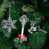 Cwmm10173_Clear Snowflake And Reindeer Ornaments For Tree