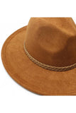 DANDY BELT WIDE BRIM SUEDE PANAMA HAT_CWAH0361