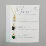 Twelve Constellations Natural Stone Necklace