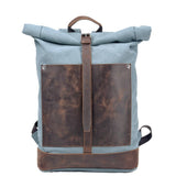 Vintage Waxed Canvas Roll Top Backpack_Cwab5547