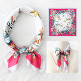 LUXURY STYLE FLORAL SATIN SQUARE SCARF FOR SUMMER_CWASC1162