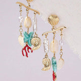 STAINLESS STEEL OCEAN SERIES CONCH SHELL EARRINGS_CWAJE5117