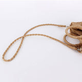 SOLID COLOR SEMI CIRCLE HANDMADE STRAW BAG_CWAB4696