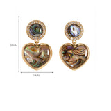 ABALONE EARRINGS WITH DIAMOND AND ZIRCONIA_CWMM4356
