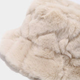 Faux Rabbit Plush Bucket Hat Women Winter_Cwah04622