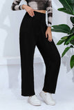 Solid color high-waisted commuter suit pants_cwblp1062