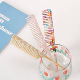 ACETATE LONG HANDLE COMB ELEGANT RETRO HAIR BRUSH_CWMM6430