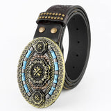 Western Cowboy Belt With Sapphire Embellishment_Cwabe0414