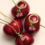 SIMPLE FRUIT ZIRCON CLAVICLE NECKLACE_CWMM5308