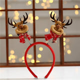 CHRISTMAS RED PLAID CARTOON CHILDRENS HEADBAND_CWAHA2740