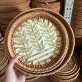 RATTAN COLORFUL SHELL CREATIVE HANDMADE FRUIT PLATE_CWMM4484