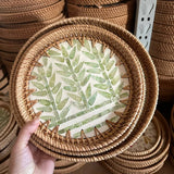 RATTAN COLORFUL SHELL CREATIVE HANDMADE FRUIT PLATE_CWMM4482